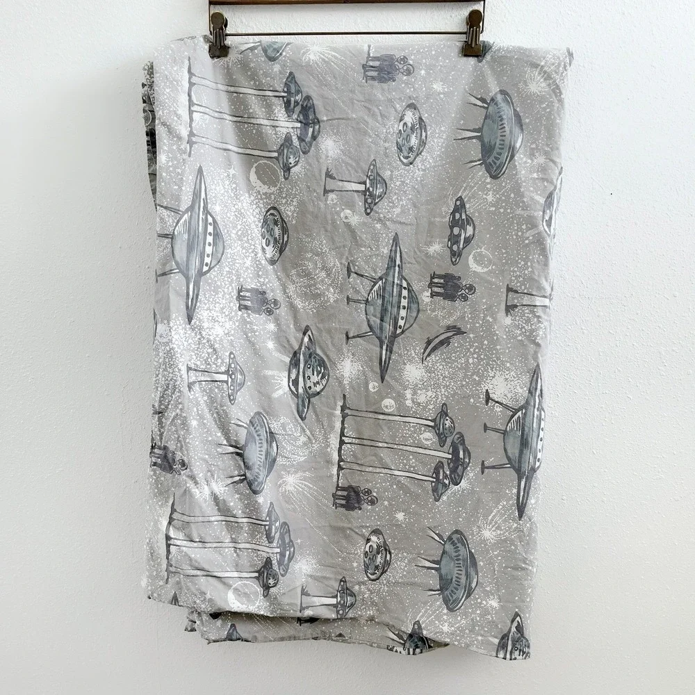 POTTERY BARN Space Ship Twin Duvet Cover